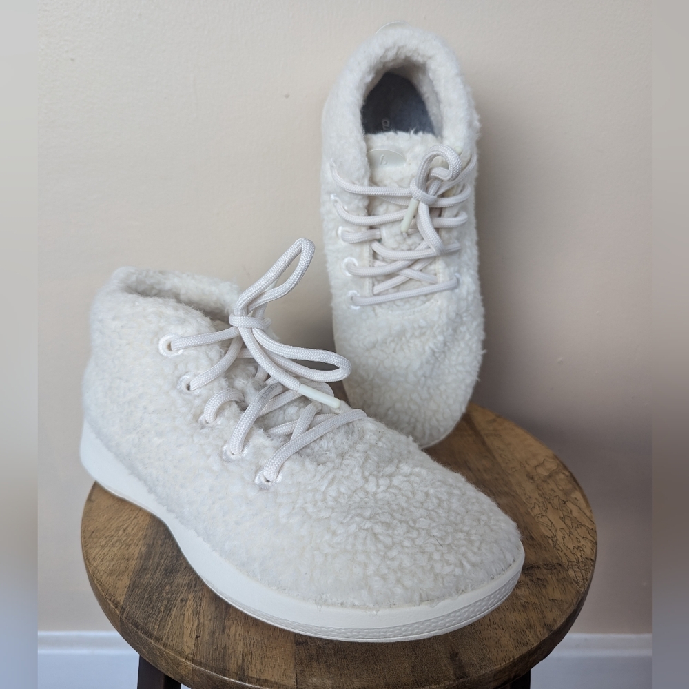 Allbirds Wool Runner-up Mizzle Double Fluffs, Natural White (SIZE 9)